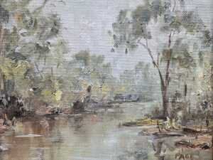 Joan Page (1929-89?), Pair of Australian landscape paintings, oil on board - 5