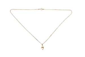 A dolphin pendant on curb link necklace in 9 carat yellow gold - 3