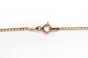 A dolphin pendant on curb link necklace in 9 carat yellow gold - 4