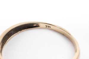 A diamond band in 9 carat yellow gold - 4