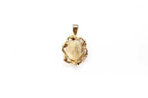 A triplet opal pendant in 9 carat yellow gold - 2