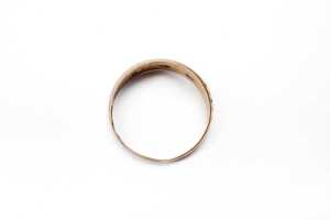 An antique sapphire ring in 15 carat yellow gold - 4