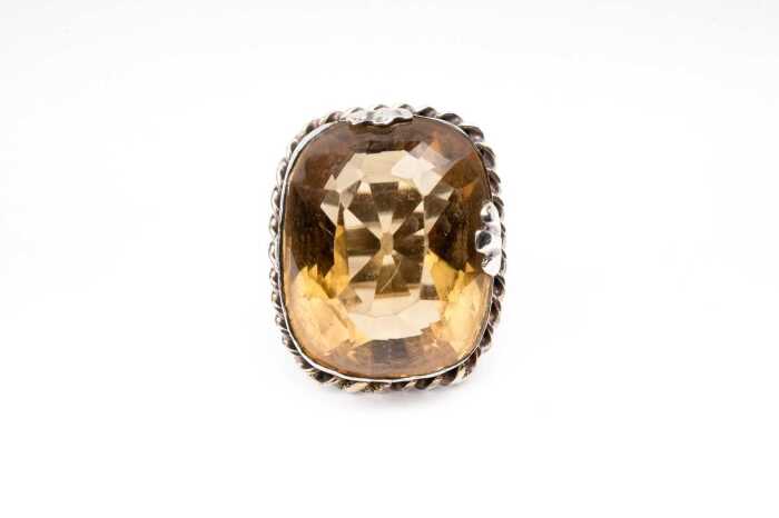 Citrine ring in sterling silver
