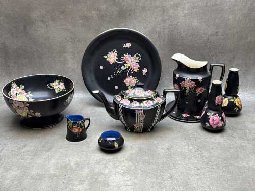 Antique porcelain, including Crown Devon