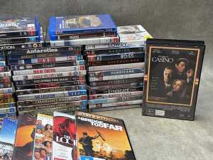 DVDs and Blu-rays, mostly movies, including The Godfather Collection - 4