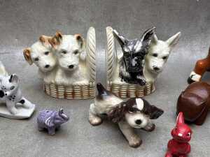 Animal figures, mostly ceramic, including Goebel Hummel - 2
