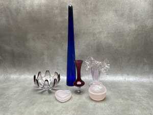 Mid-century and retro coloured glass