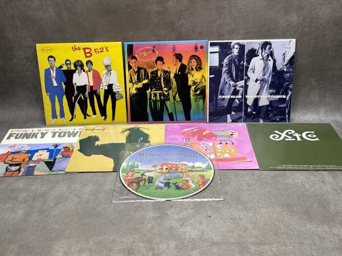 Eight mostly '80s Pop vinyl records, including 12" single