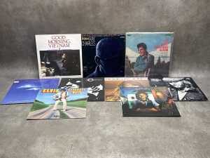 Nine Rock 'n' Roll, Soul and Pop vinyl records including Elvis Presley