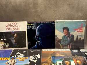 Nine Rock 'n' Roll, Soul and Pop vinyl records including Elvis Presley - 2