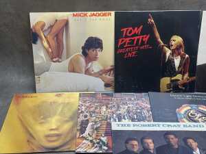 Eight Rock and Blues vinyl records, including Rolling Stones - 2
