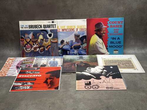 Nine mostly Jazz vinyl records, including Dave Brubeck