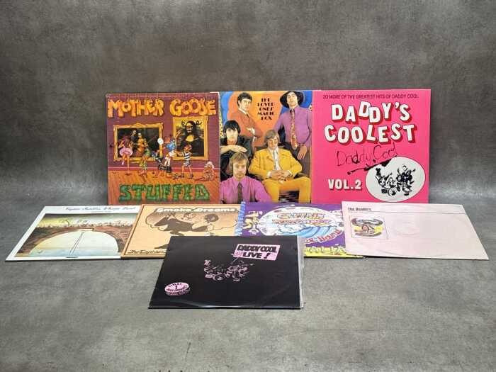 Eight Australian Rock vinyl records, including Daddy Cool