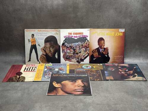 Eight '60s RnB and Pop vinyl records, including The Esquires