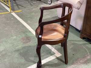 Mahogany tub chair with claw feet - 2