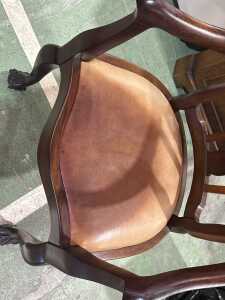 Mahogany tub chair with claw feet - 3