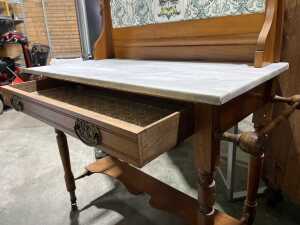 Victorian marble-top washstand - 3