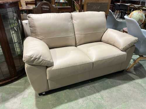 Two-seater leather sofa