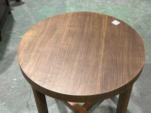 Round timber side table - 2