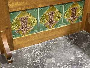 Art Nouveau tiled washstand - 5