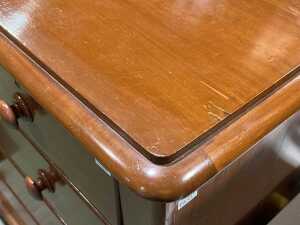 Victorian cedar chest of five drawers - 5