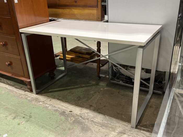 Modern white office desk
