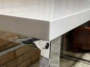 Modern white office desk - 4