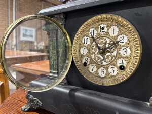 Sessions black lacquer mantel clock - 3