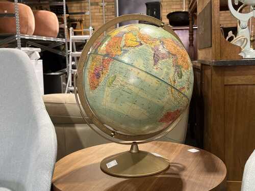 Retro Replogle World Nation Series globe on stand