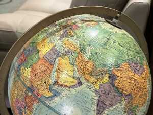 Retro Replogle World Nation Series globe on stand - 2