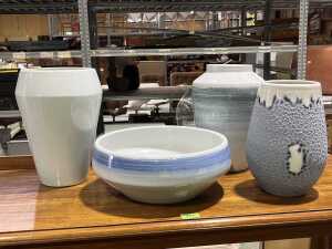 Four modern art ceramic vases