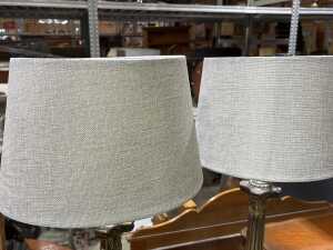 Pair of cast metal neoclassical style table lamps - 2