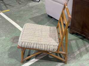 Mid-century cane low chair - 2