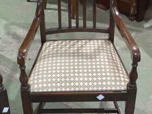 Pair of c.1920s period blackwood armchairs - 3