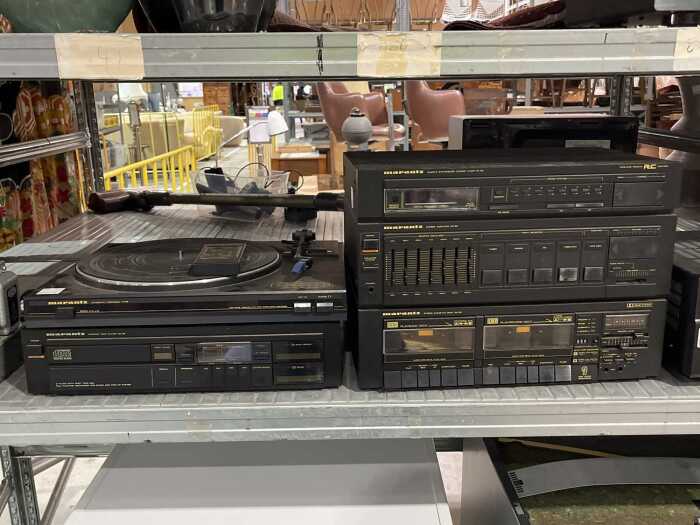Marantz stereo system with turntable, tuner, amplifier, cassette deck and CD player