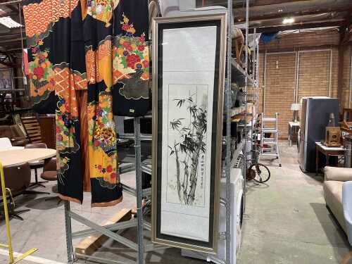 Yang Qunsheng, bamboo, 2013. Chinese silk scroll with ink wash painting