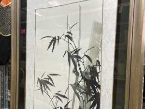 Yang Qunsheng, bamboo, 2013. Chinese silk scroll with ink wash painting - 2