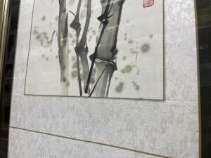 Yang Qunsheng, bamboo, 2013. Chinese silk scroll with ink wash painting - 3