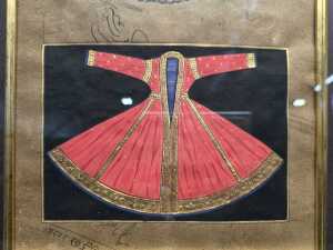 Framed diptych of Jaipuri miniature paintings of traditional garments - 5