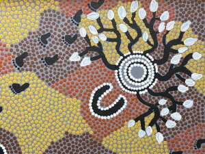Indigenous acrylic painting on canvas - 3