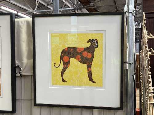 Gwen Scott, Sevilla Souvenir Dog, 2014, 10/12. Linocut print on paper