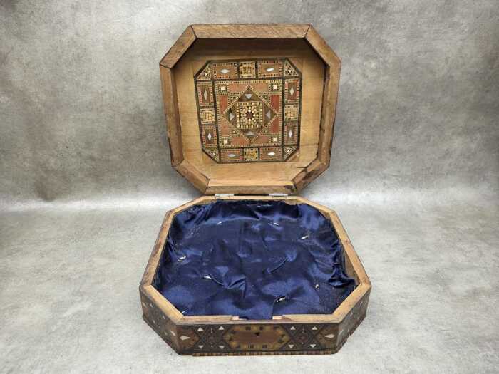 Persian Khatam Kari inlaid timber box