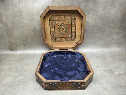 Persian Khatam Kari inlaid timber box