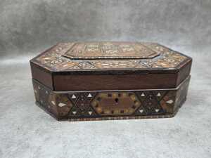 Persian Khatam Kari inlaid timber box - 4