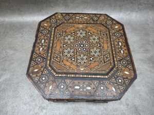 Persian Khatam Kari inlaid timber box - 6