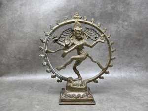 Cast brass statue of Shiva Nataraja, the Hindu Lord of Dance