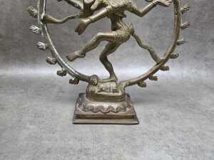 Cast brass statue of Shiva Nataraja, the Hindu Lord of Dance - 4