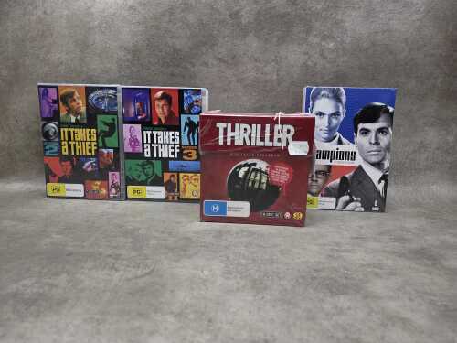 Four classic TV DVD box sets - most sealed, including It Takes A Thief