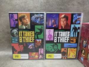 Four classic TV DVD box sets - most sealed, including It Takes A Thief - 2