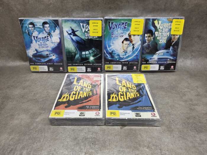 Six Irwin Allen DVD TV box sets, including Land of the Giants